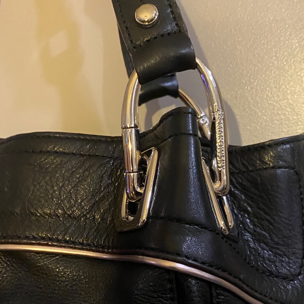 B Markowsky Black Leather Canterbury Satchel - Picture 3 of 16